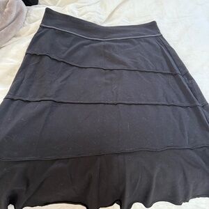 Black Athleta Mid Length Skirt Size Large